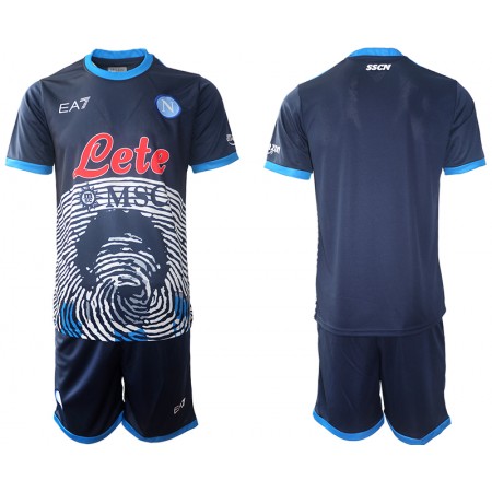 SSC Napoli Special 2 Barn Hjemme Fotballdraktsett 2021/22 Kortermet (+ Korte bukser)